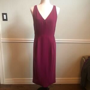 Rachel Roy Embroidered Red Burgundy Sleeveless Dress Size 10